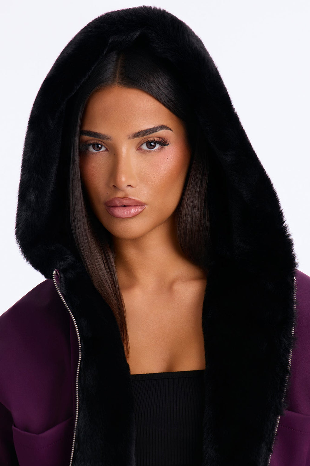 Don't Keep Your Cool Puffer Jacket - Plum