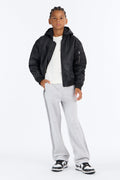 Mini Tyson Wavy Straight Sweatpants - Heather Grey