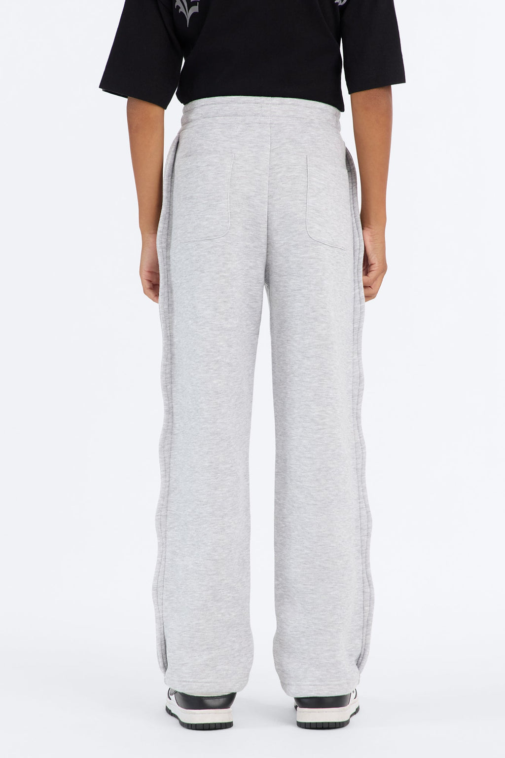 Mini Tyson Wavy Straight Sweatpants - Heather Grey