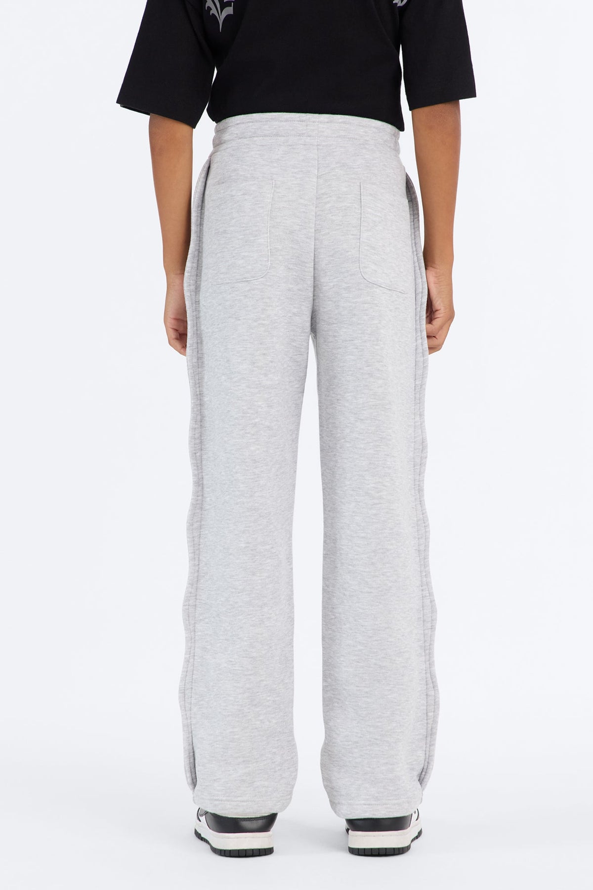 Mini Tyson Wavy Straight Sweatpants - Heather Grey