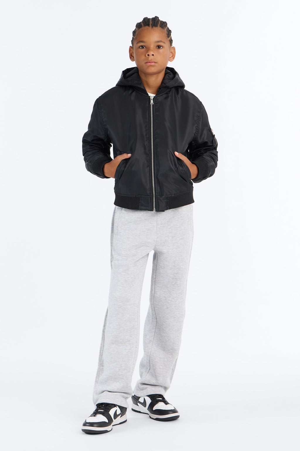 Mini Tyson Wavy Straight Sweatpants - Heather Grey
