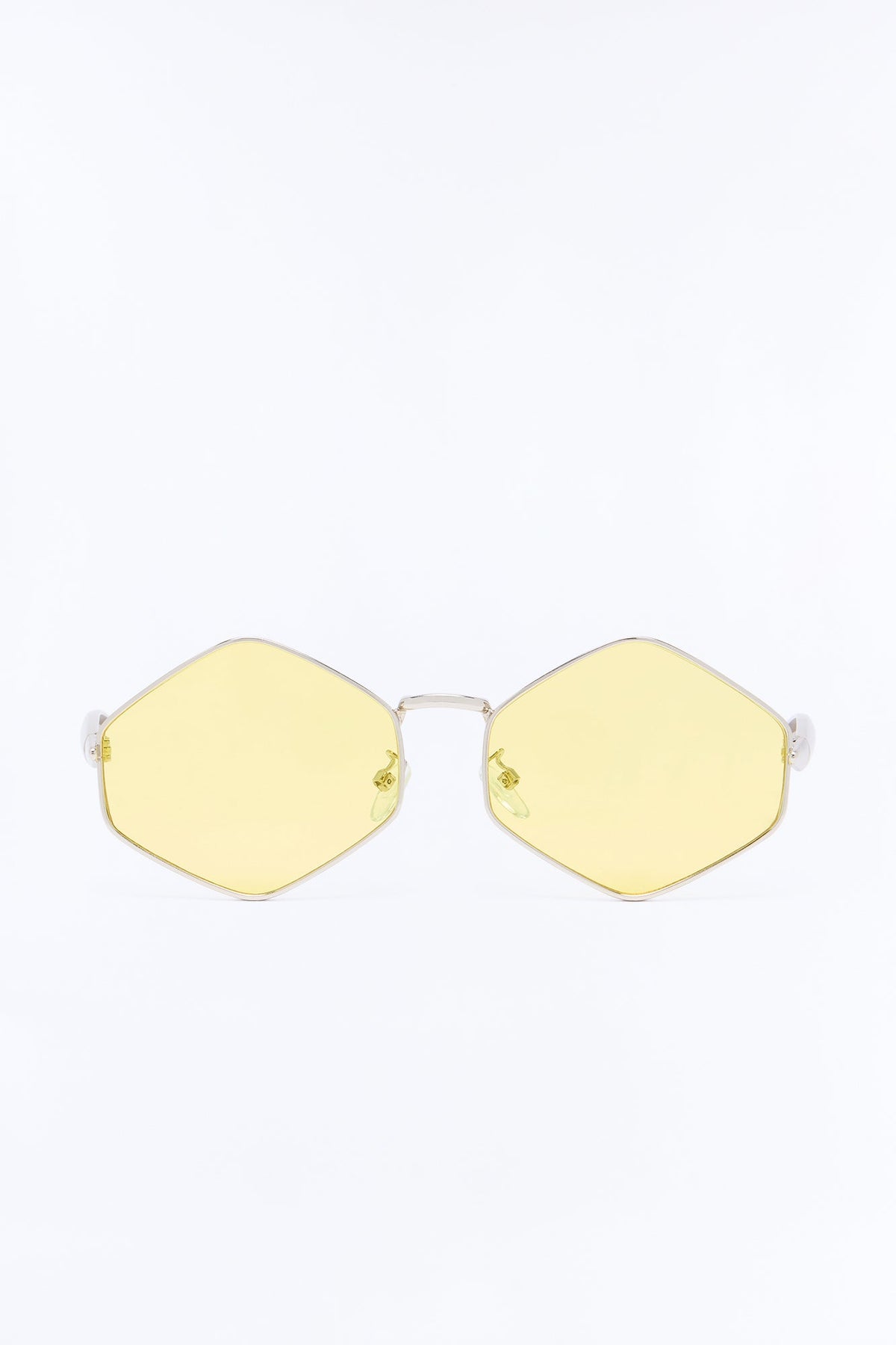 Solar Quest Sunglasses - Silver/Yellow