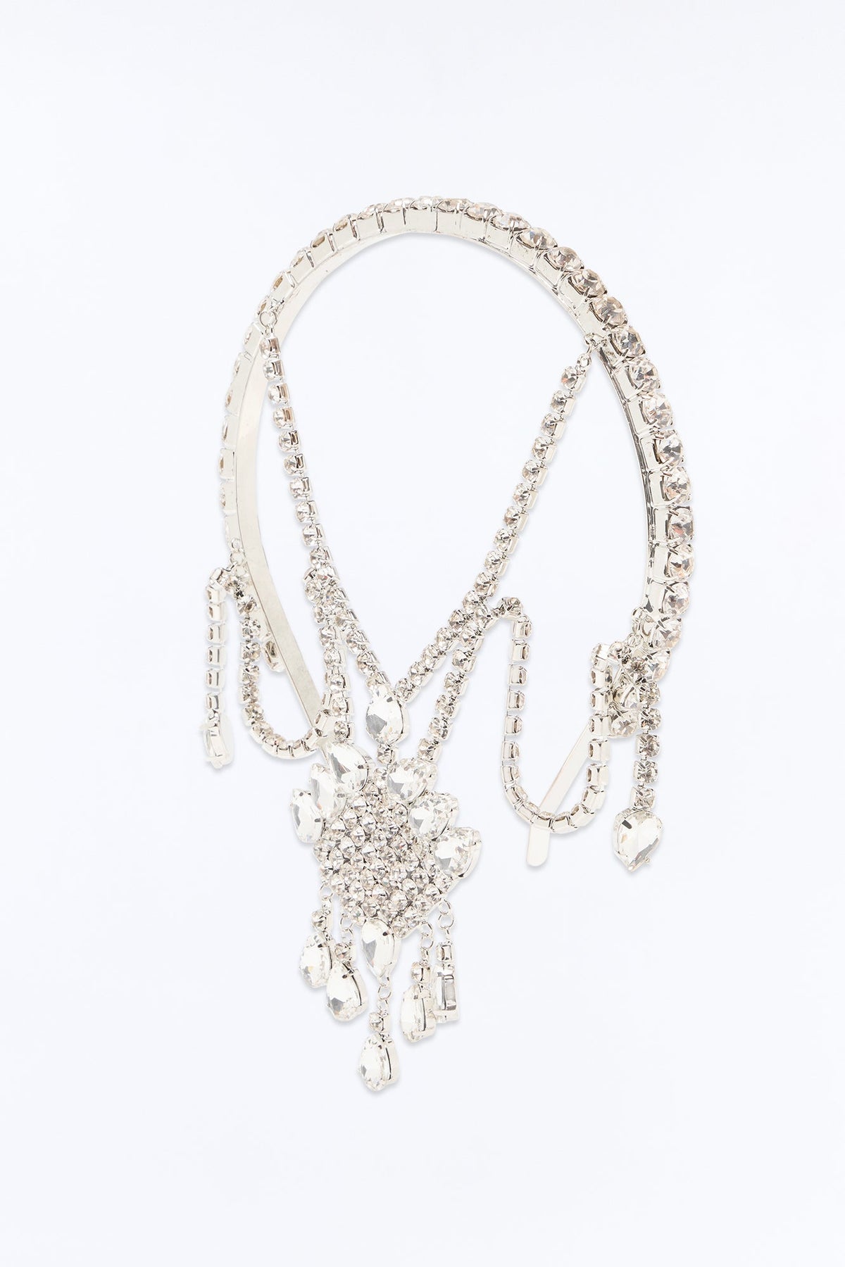 Here To Be Seen Rhinestone Headband - Silver