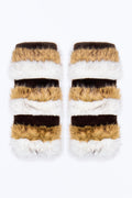 Winter Wonderland Thigh High Faux Fur Legwarmer - Brown/combo