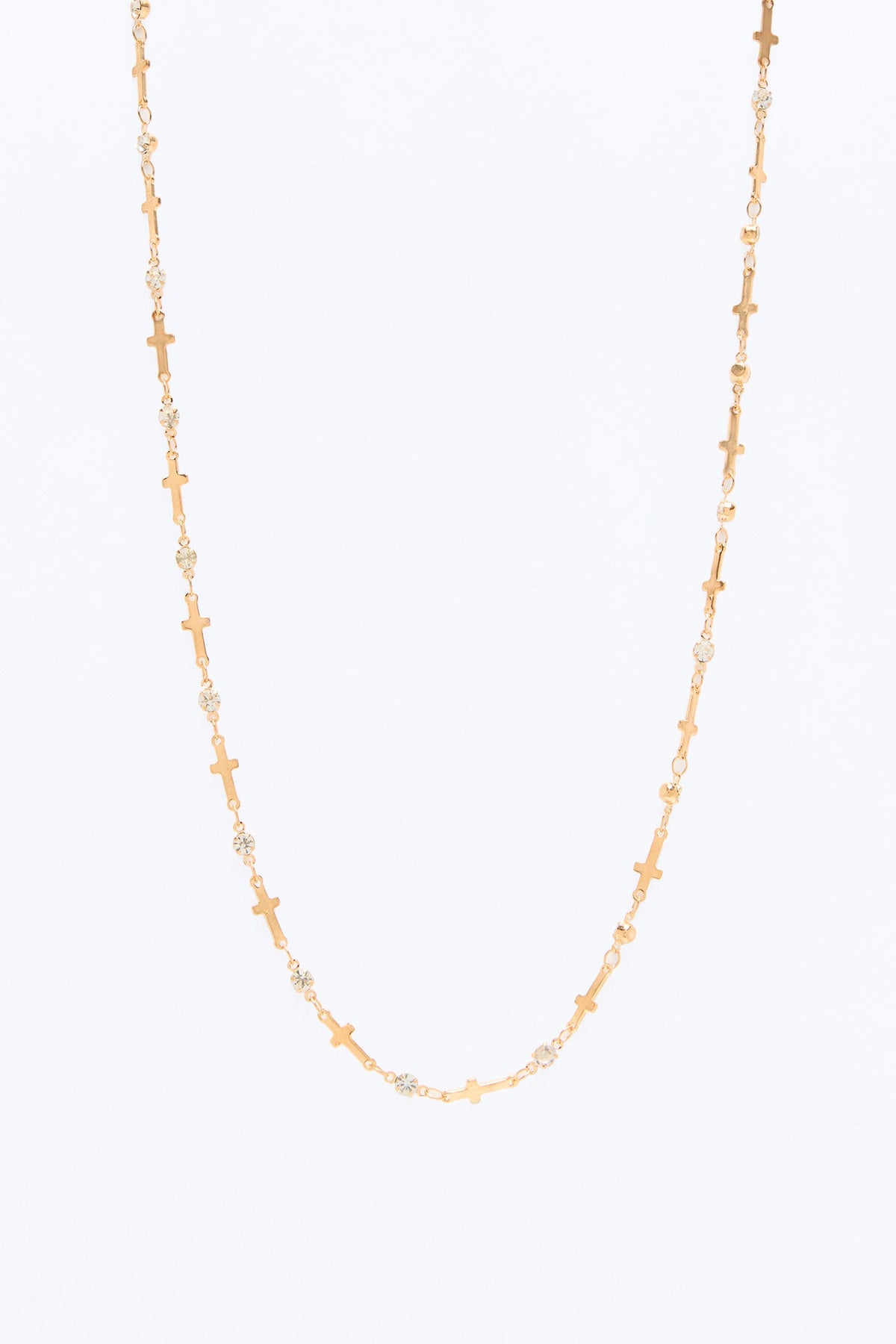 Straight From Heaven Lariat Necklace - Gold