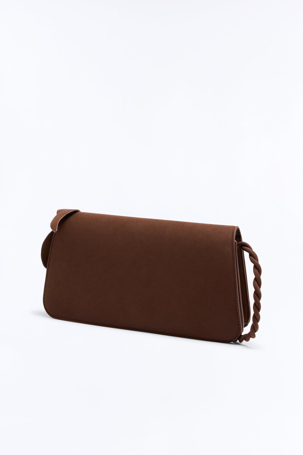 Leaves Falling Faux Leather Shoulder Bag - Brown