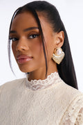 Sculpted Glow Drop Earrings - Gold