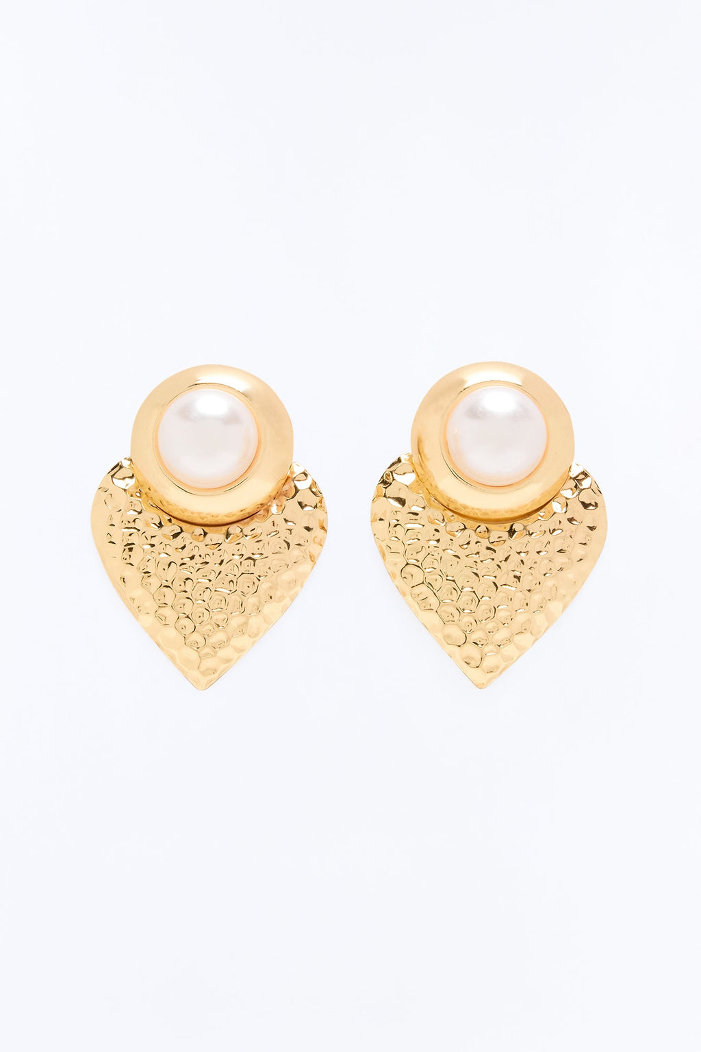 Sculpted Glow Drop Earrings - Gold