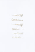 Darling Dazzle 6 Piece Hair Clip Set - Silver