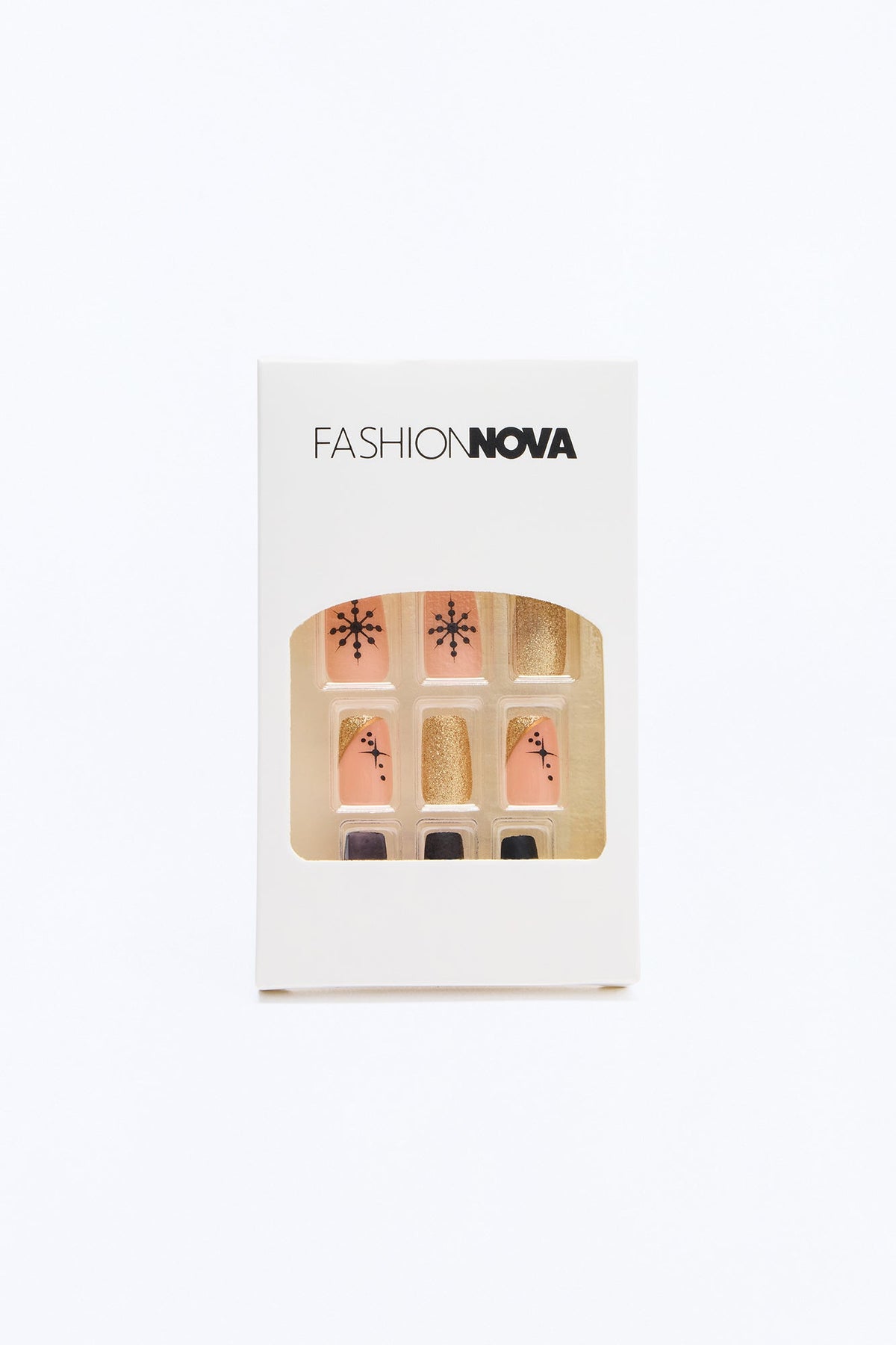 Home For The Holidays Press On Nail Set - Gold/combo