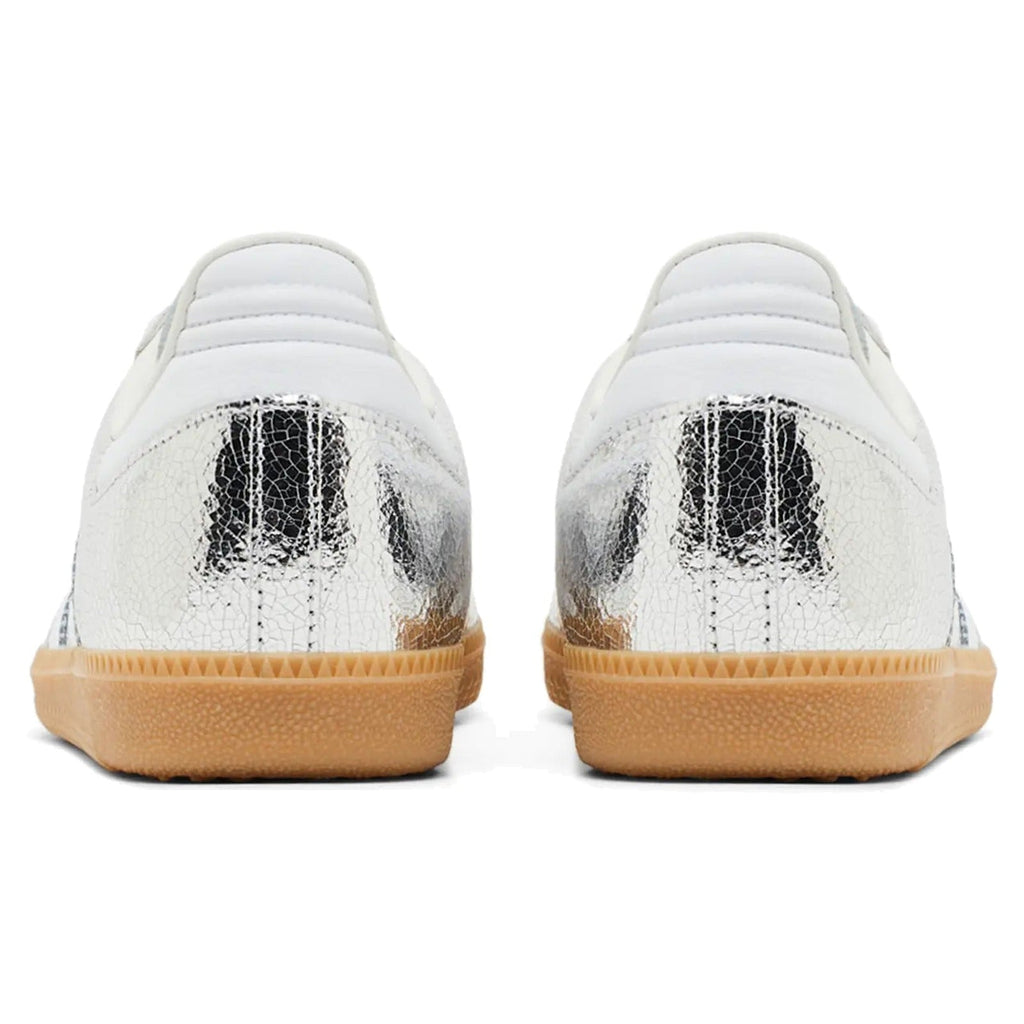 Adidas Samba OG Silver Metallic Cracked Leather (Women's)