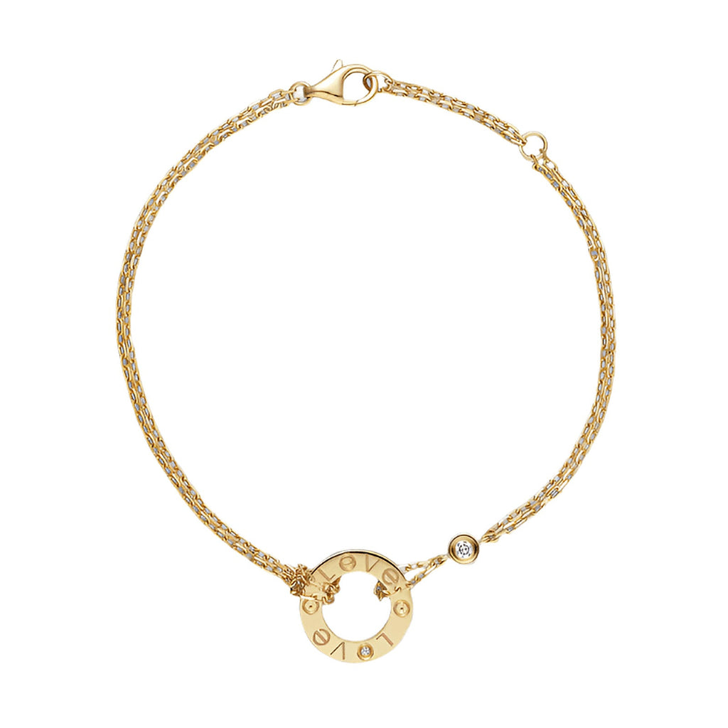 Cartier Love Bracelet, 18k Yellow Gold, 2 Diamonds