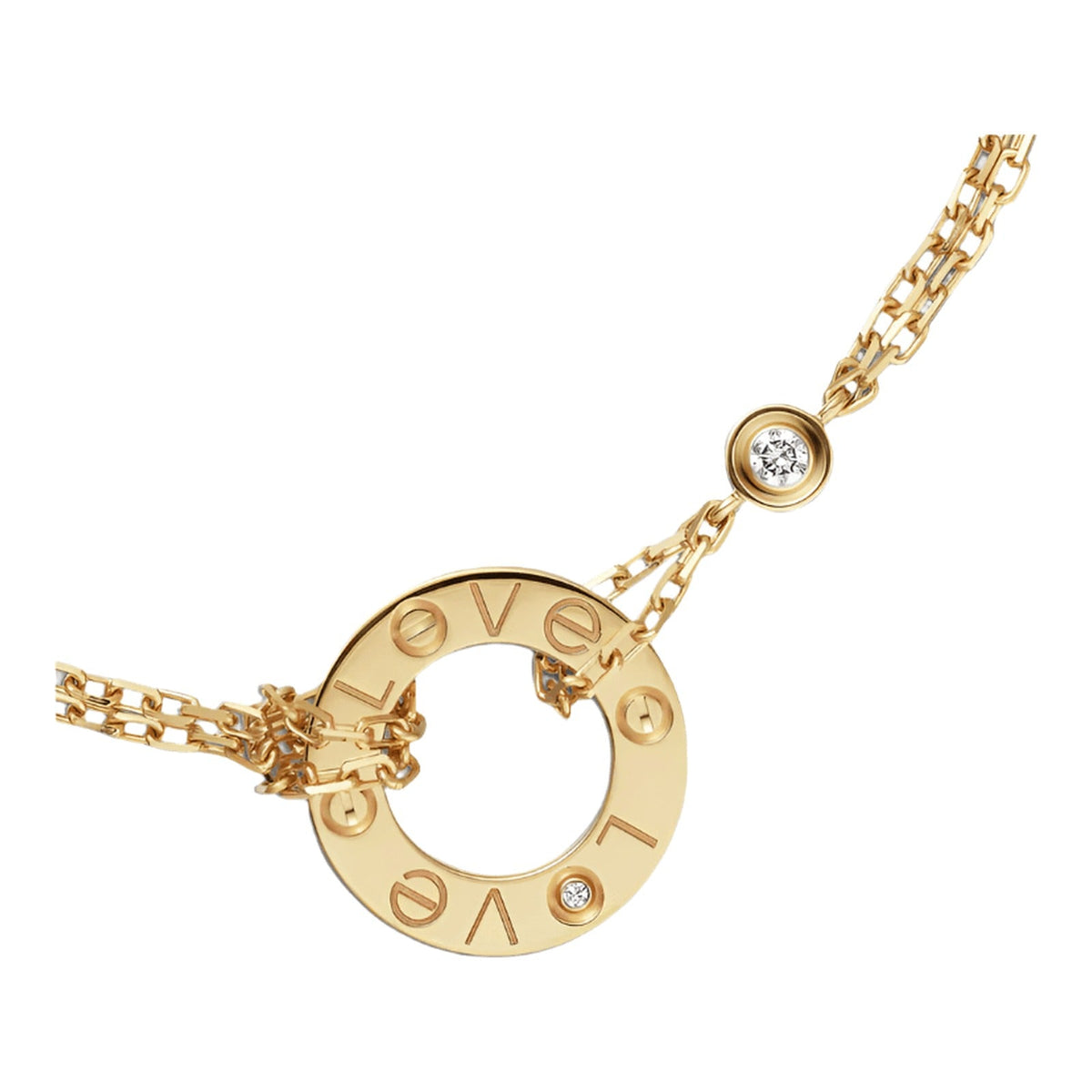 Cartier Love Bracelet, 18k Yellow Gold, 2 Diamonds