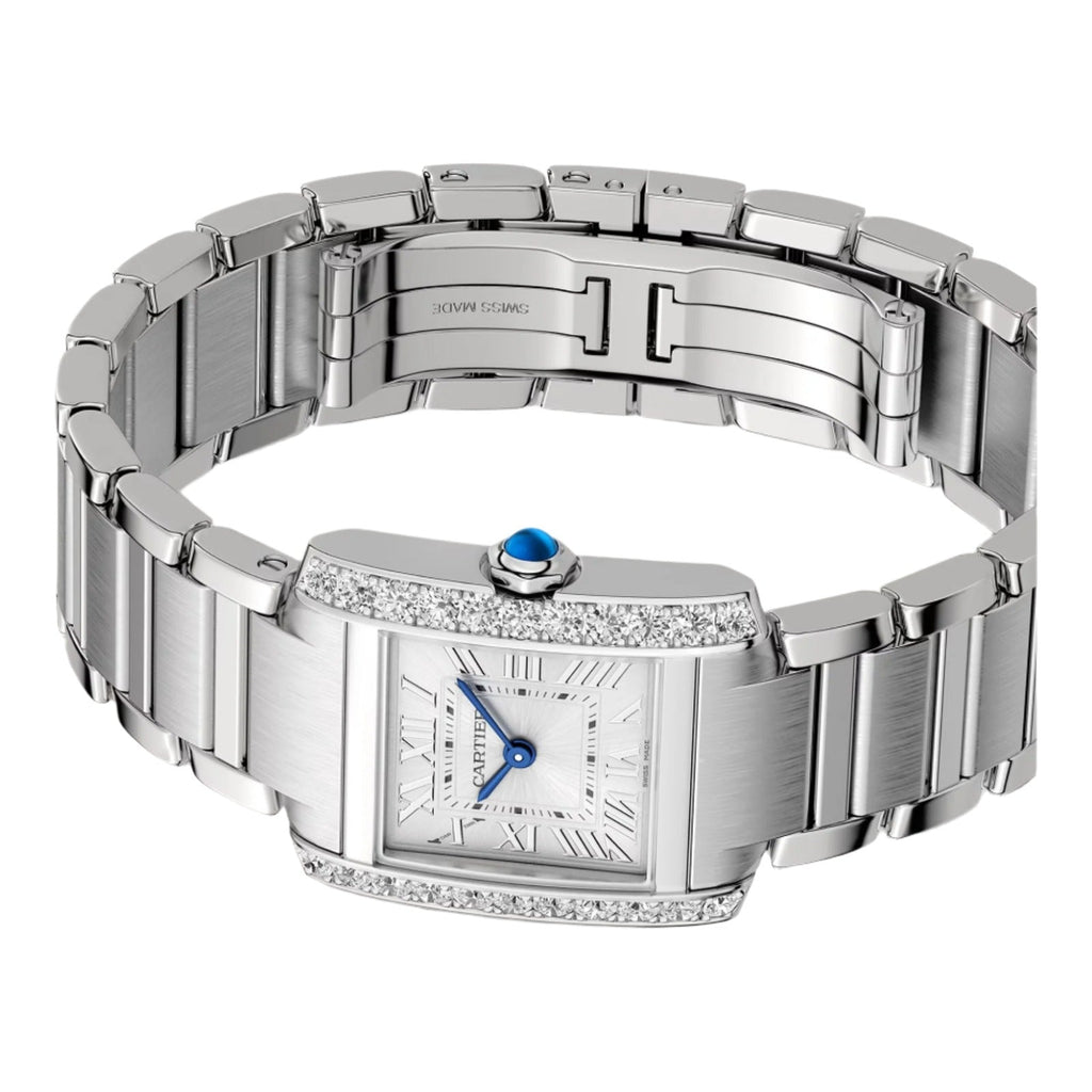 Cartier Tank Française Watch, Small Model, Quartz Movement, Steel, Diamonds