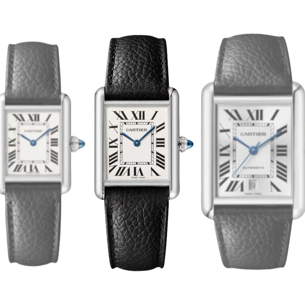 Cartier Tank Must de Cartier Watch, Large Model, Steel, Leather