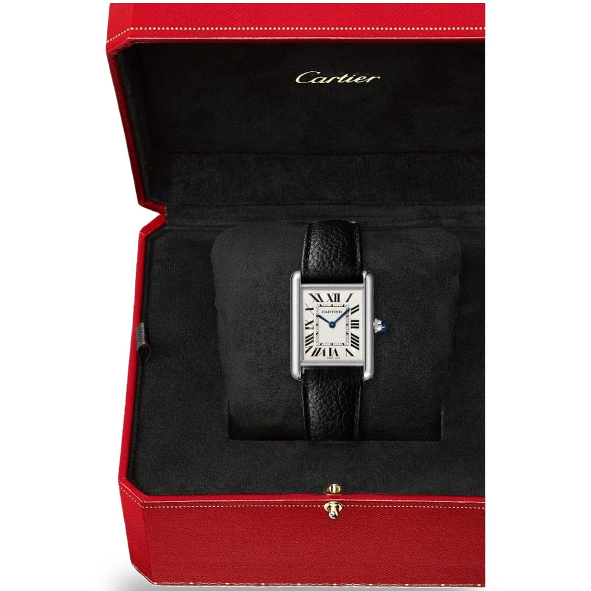 Cartier Tank Must de Cartier Watch, Large Model, Steel, Leather