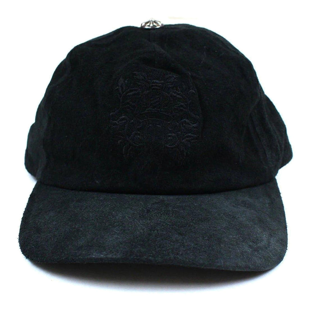 Chrome Hearts 5 Panel Suede Dagger Baseball Cap Black