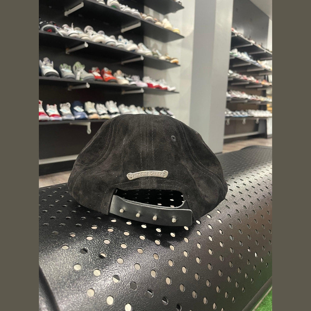 Chrome Hearts 5 Panel Suede Dagger Baseball Cap Black