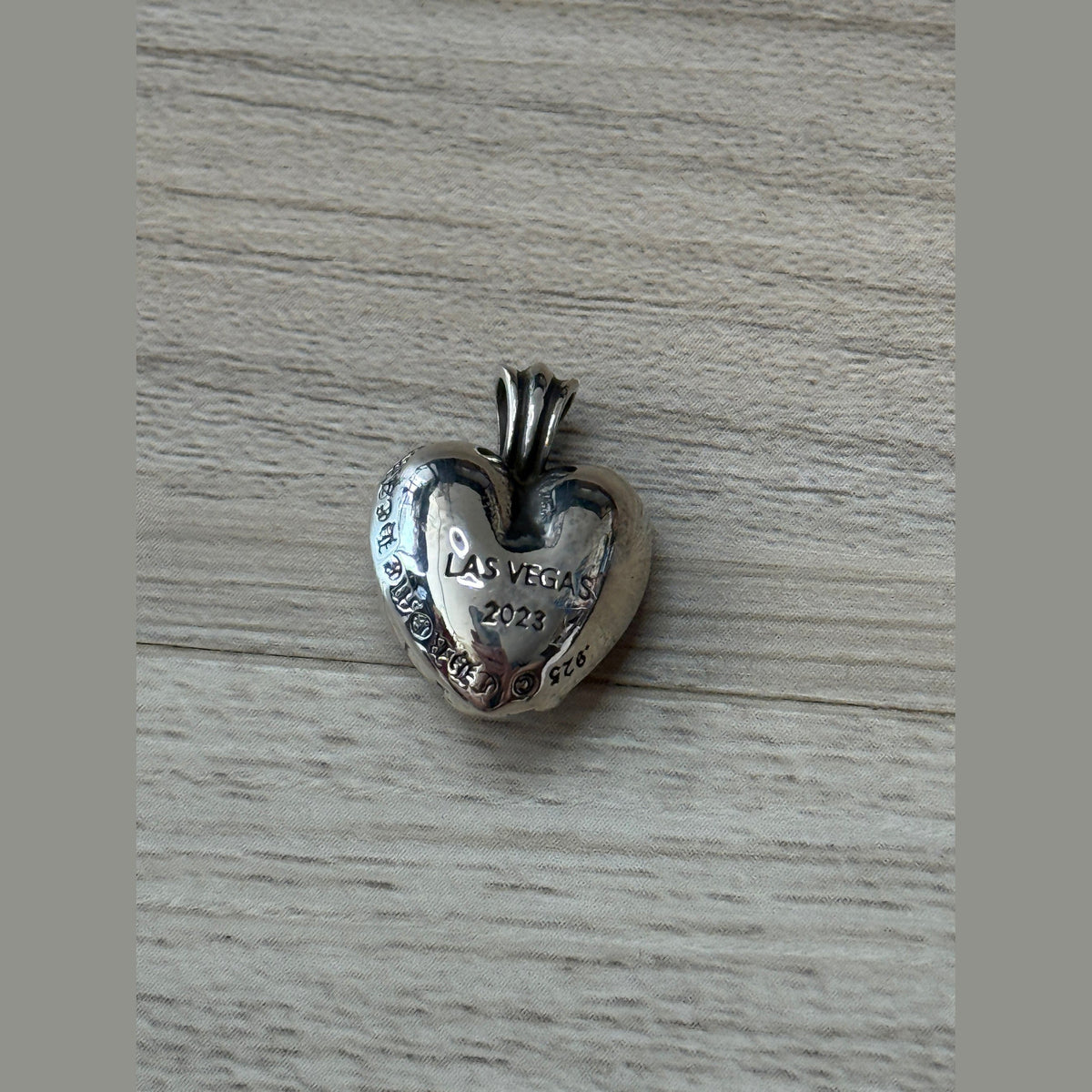 Chrome Hearts Las Vegas 2023 Exclusive Heart Silver Pendant
