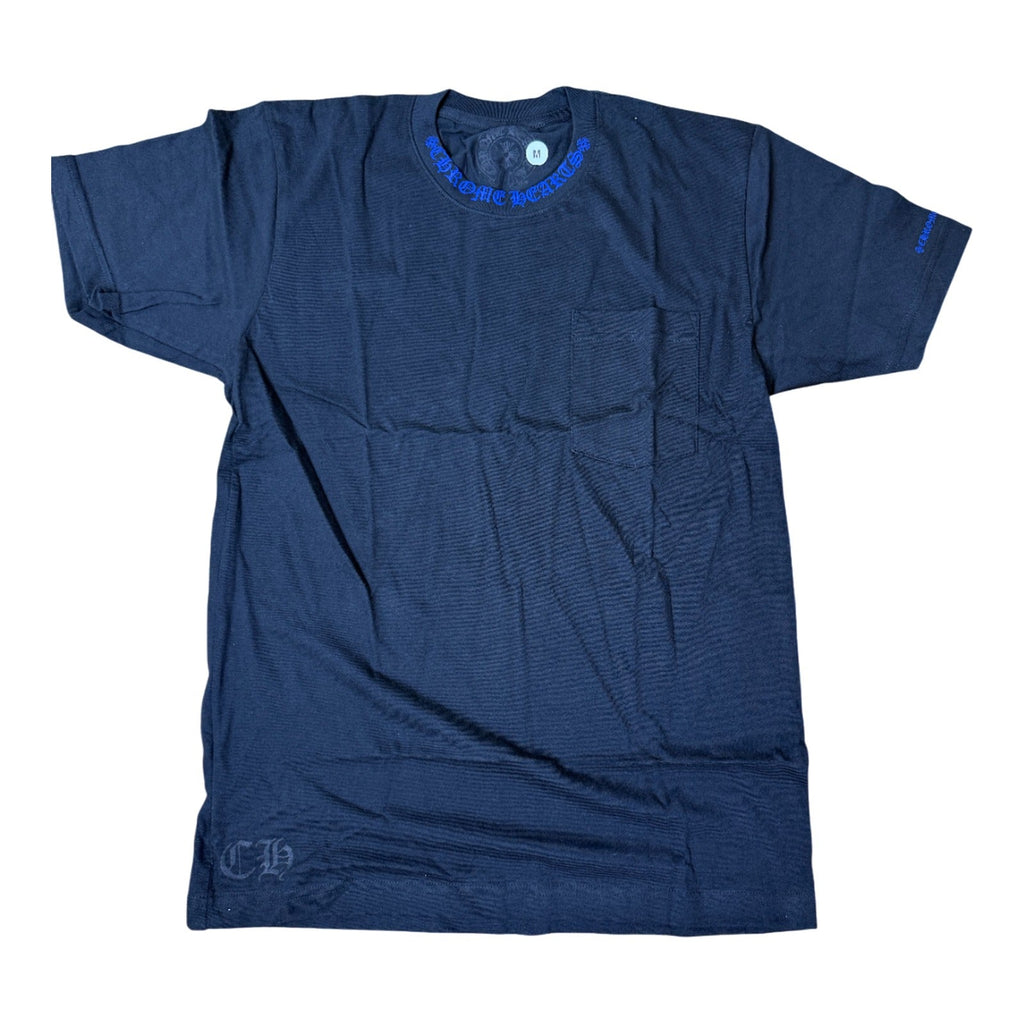 Chrome Hearts Neck Logo Pocket T-Shirt Black / Blue