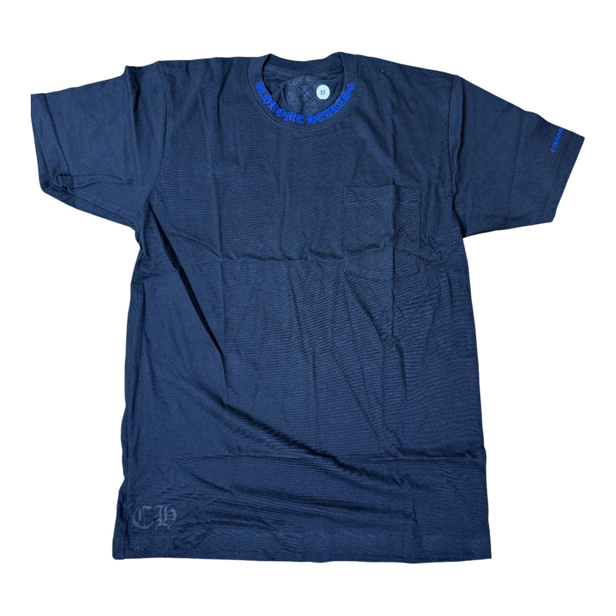 Chrome Hearts Neck Logo Pocket T-Shirt Black / Blue