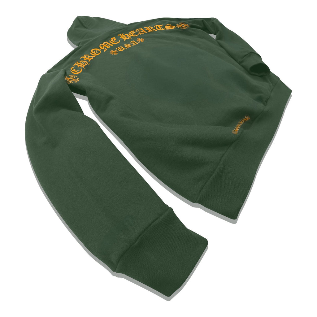 Chrome Hearts Script Hoodie Green & Orange