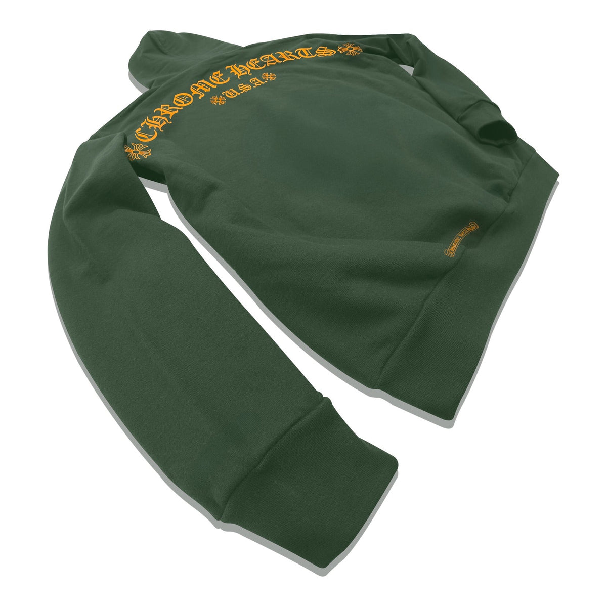 Chrome Hearts Script Hoodie Green & Orange