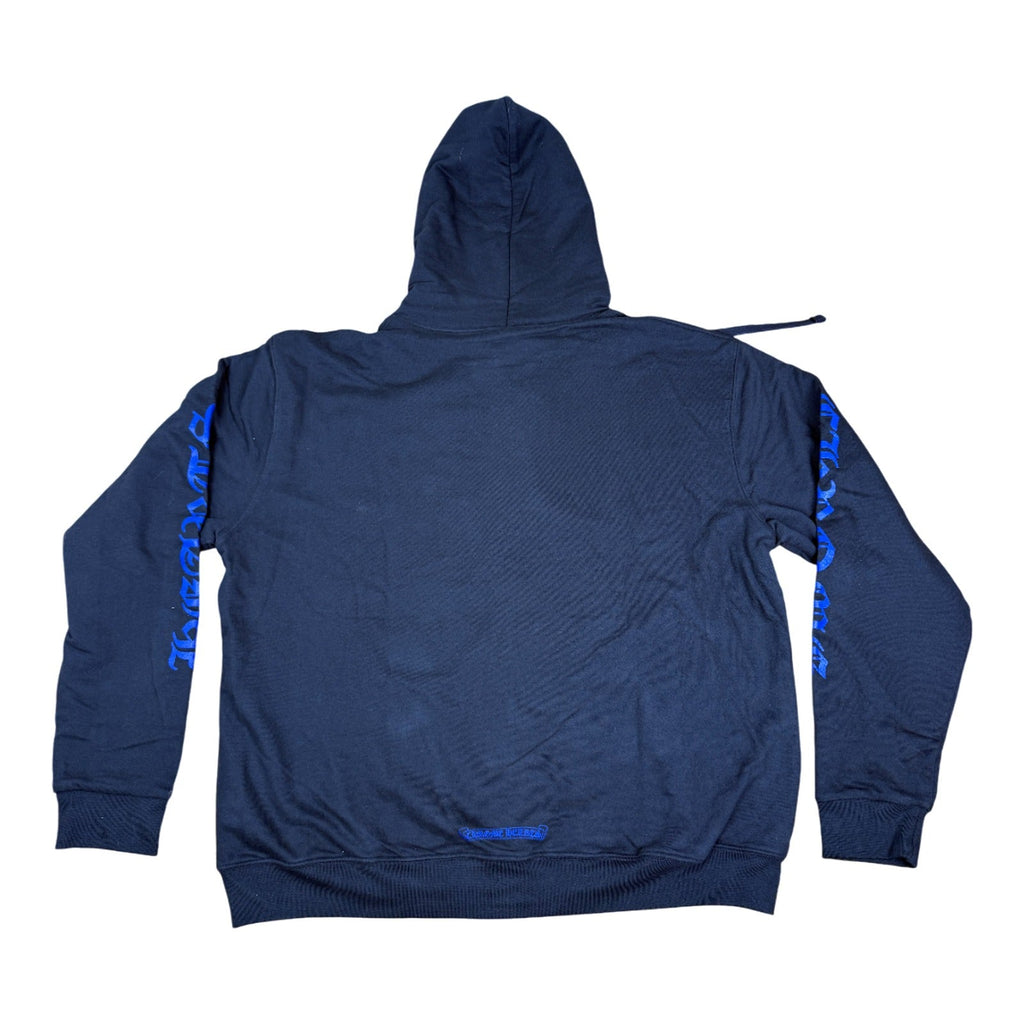 Chrome Hearts Script Thermal Zip Up Hoodie Black / Blue