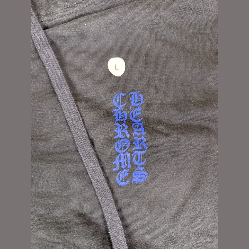 Chrome Hearts Script Thermal Zip Up Hoodie Black / Blue