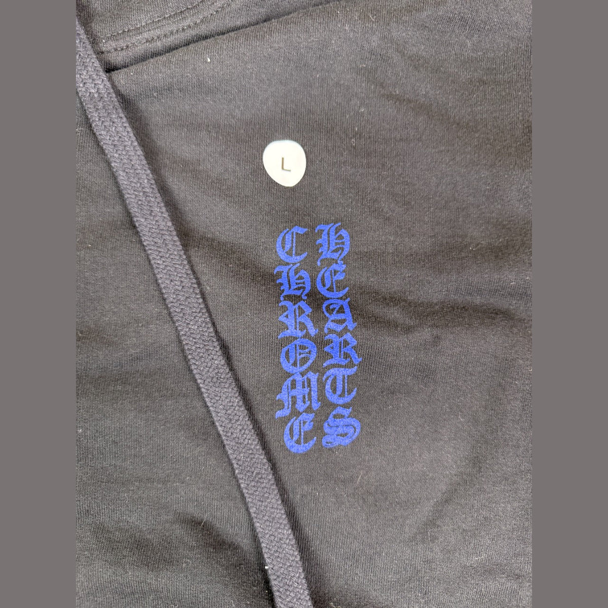 Chrome Hearts Script Thermal Zip Up Hoodie Black / Blue