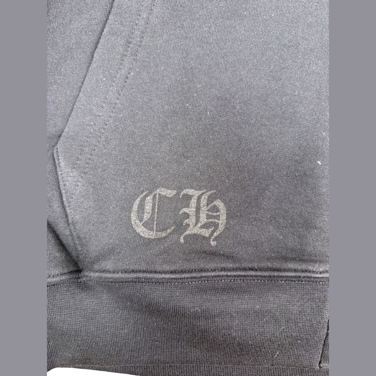 Chrome Hearts Script Thermal Zip Up Hoodie Black / Blue