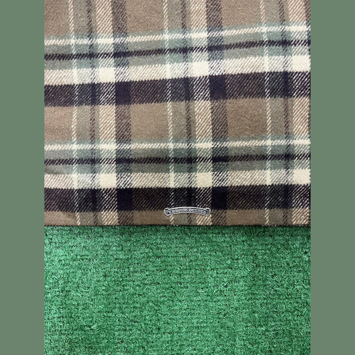 Chrome Hearts Black Sheep Plaid Fleece Jacket