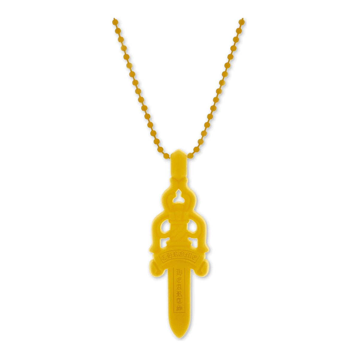 Chrome Hearts Silichrome Dagger Necklace Yellow