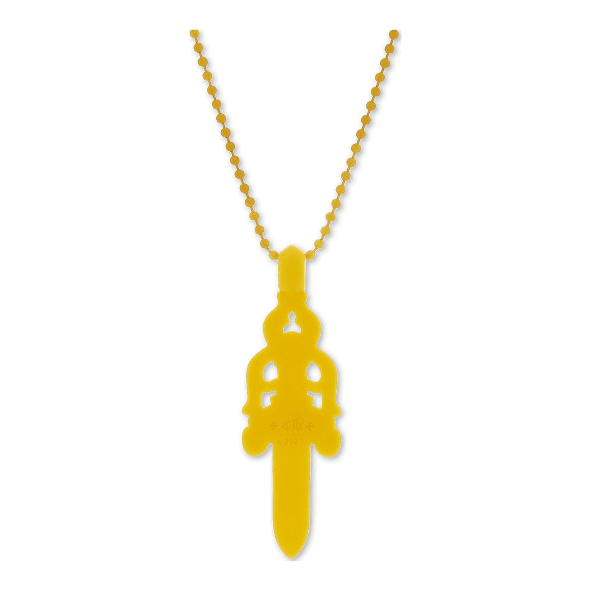 Chrome Hearts Silichrome Dagger Necklace Yellow