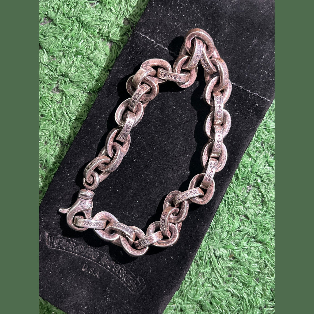 Chrome Hearts Silver Paper Chain Bracelet (8 Inches)