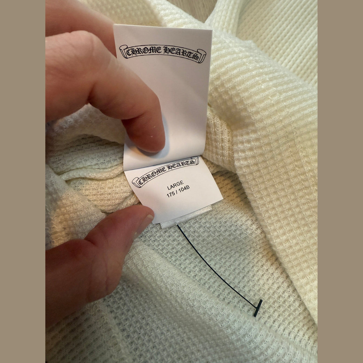 Chrome Hearts Wool Embroidered L/S Thermal Crewneck White