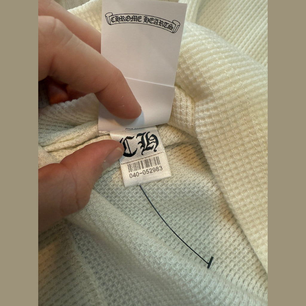Chrome Hearts Wool Embroidered L/S Thermal Crewneck White
