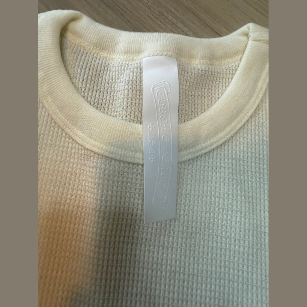 Chrome Hearts Wool Embroidered L/S Thermal Crewneck White