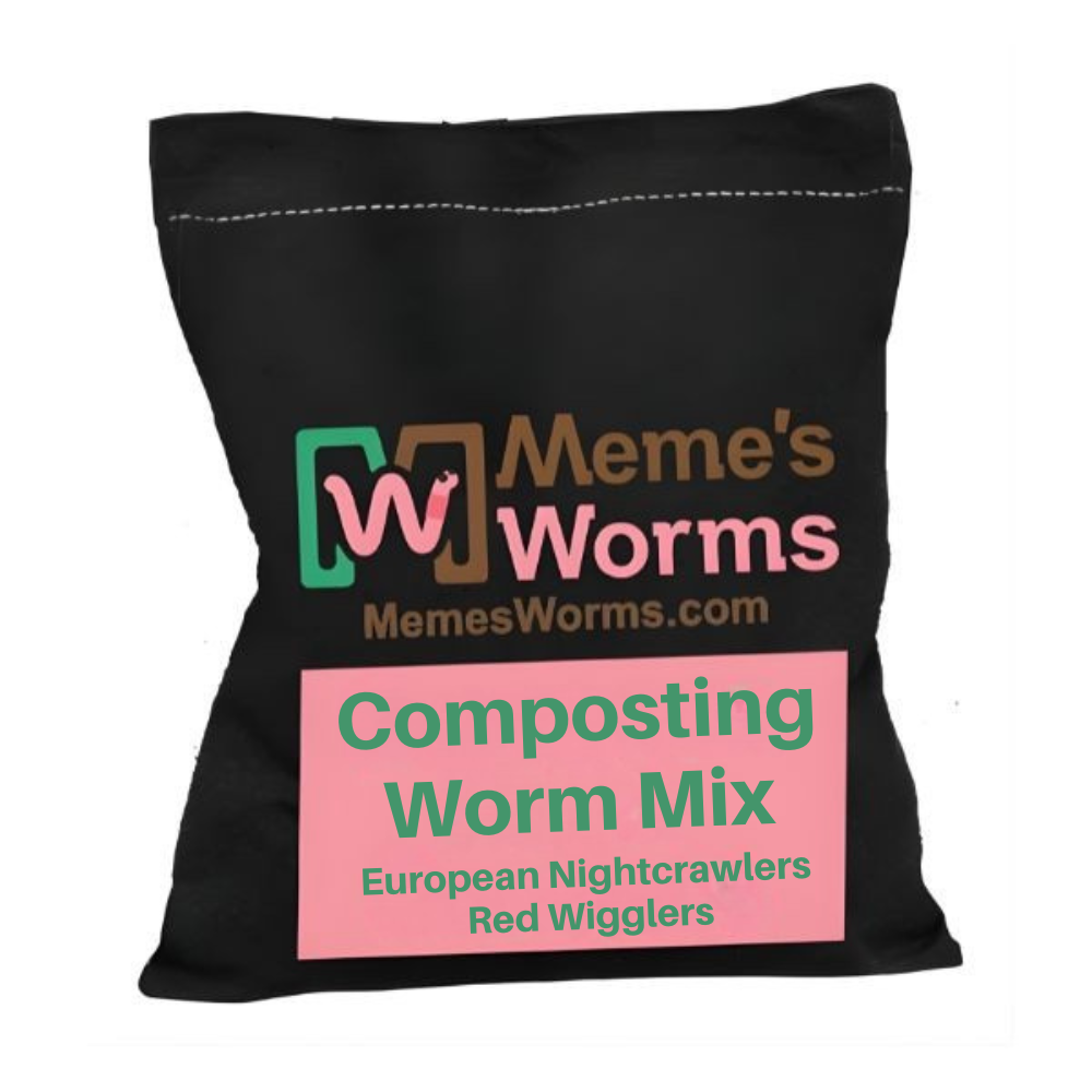 Composting Worm Mix – Red Wigglers & European Nightcrawlers