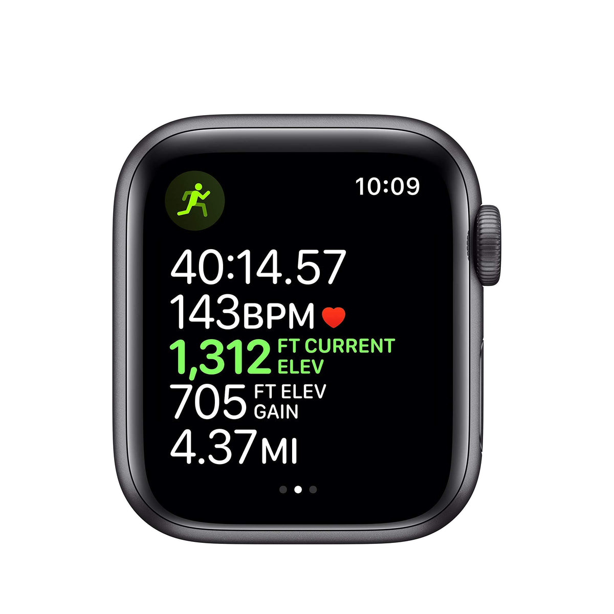Apple Watch Series 5 44mm Space Gray Aluminum Black Band GPS - MWVF2LL/A