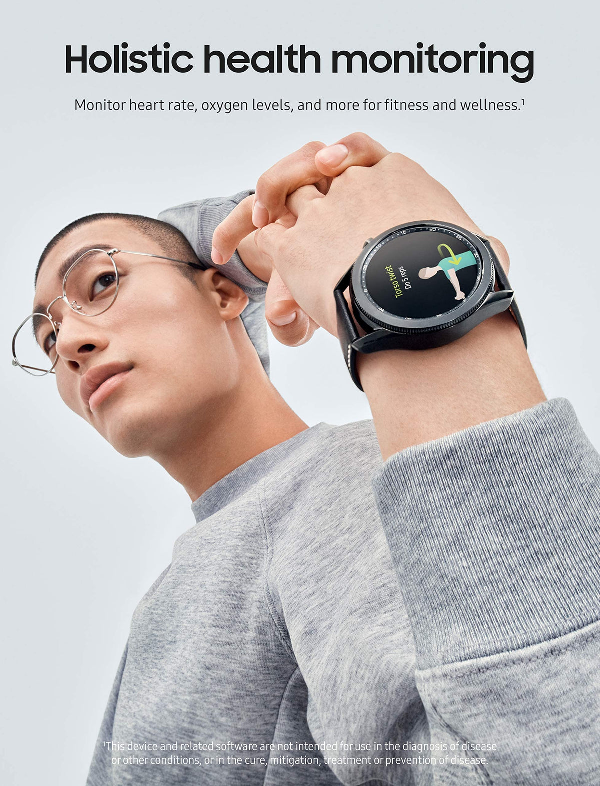 Samsung Galaxy Watch3 SM-R850 41mm Mystic Silver Stainless Steel Case with Black - SM-R850NZSAXAR