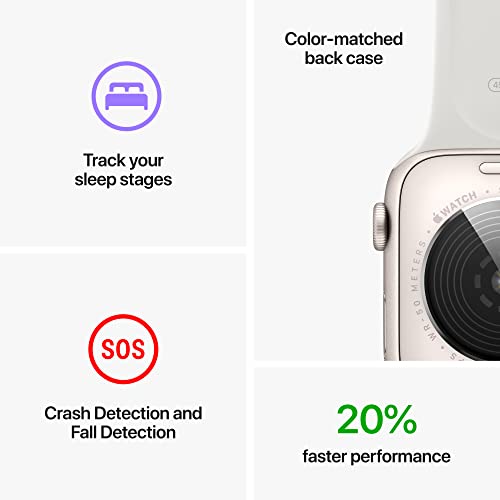 Apple Watch SE 2nd Generation (GPS) 44mm Aluminum Case with White Sport Band - M/L - Silver - MNTJ3LL/A