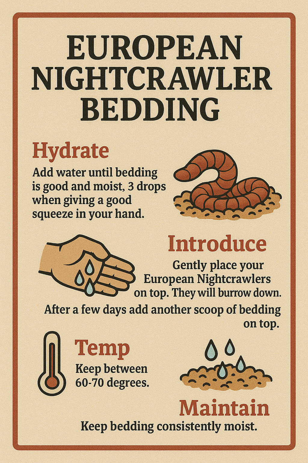 European Nightcrawler Food - Best Bedding