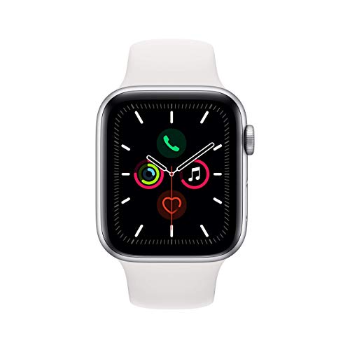 Apple Series 5 GPS + Cellular 44mm Silver Alum Case with White Sport - MWVY2LL/A