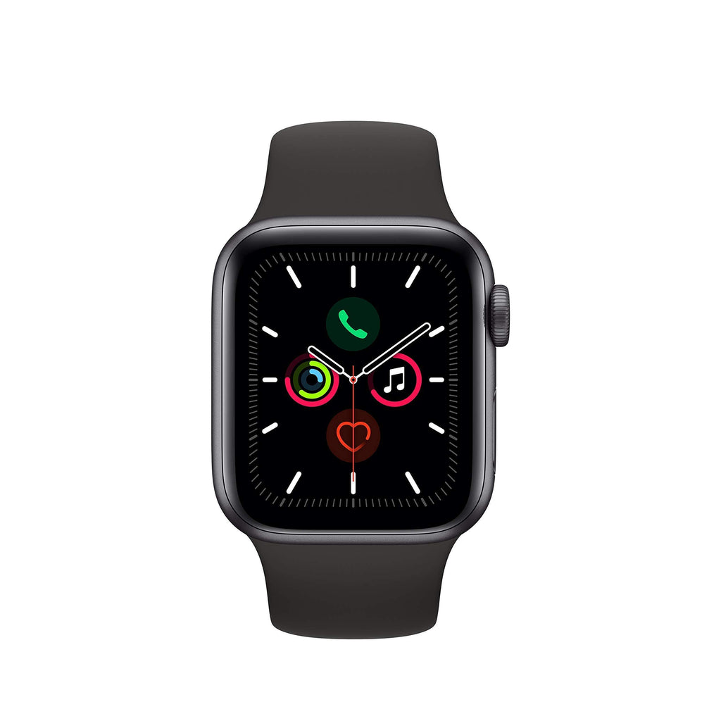 Apple Watch Series 5 44mm Space Gray Aluminum Black Band GPS - MWVF2LL/A