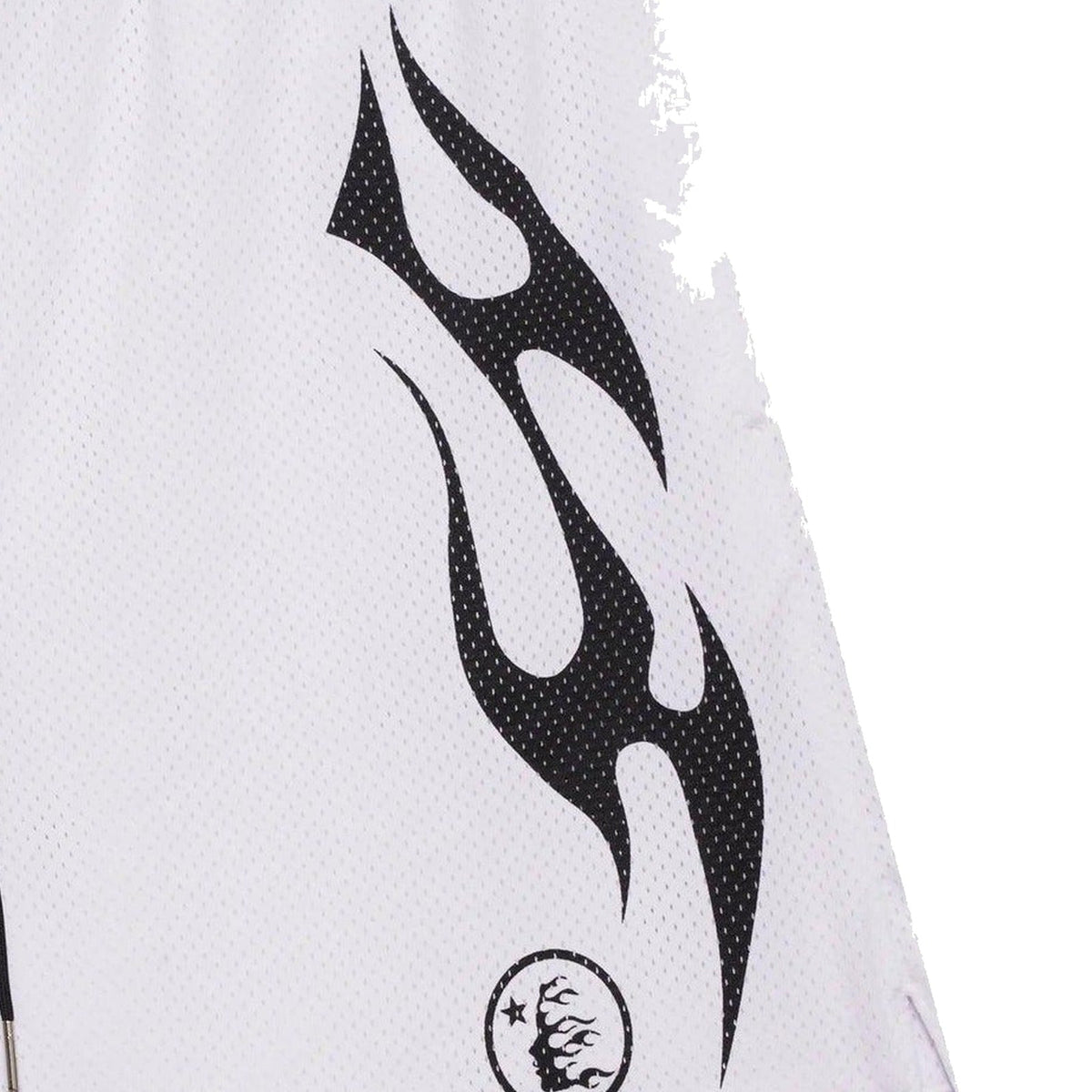 Hellstar Flame Mesh Shorts White