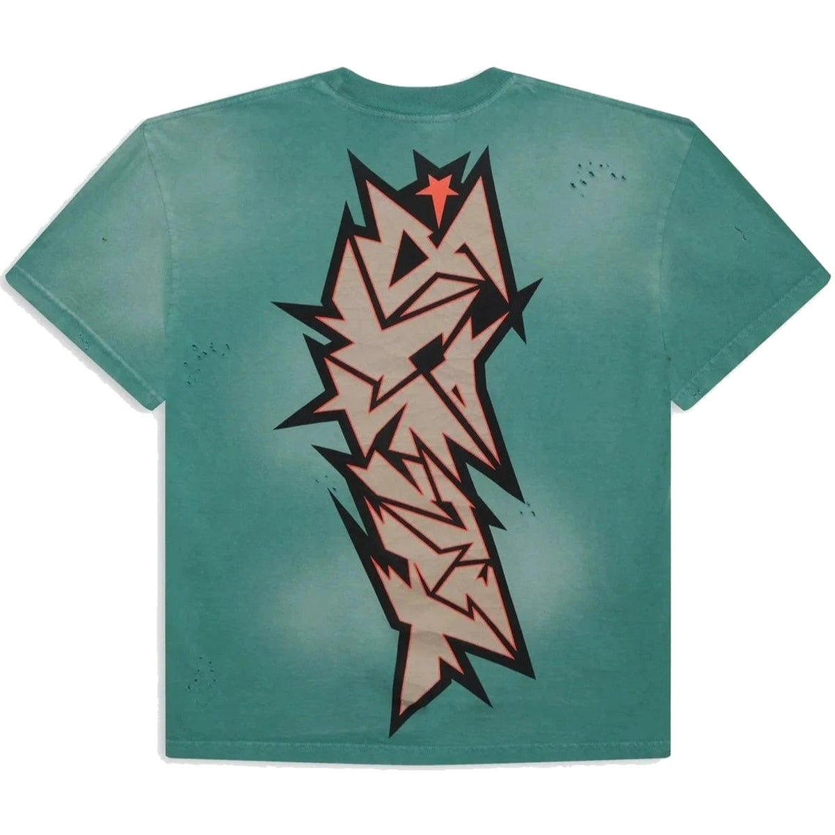 Hellstar Green Crack Print T-Shirt