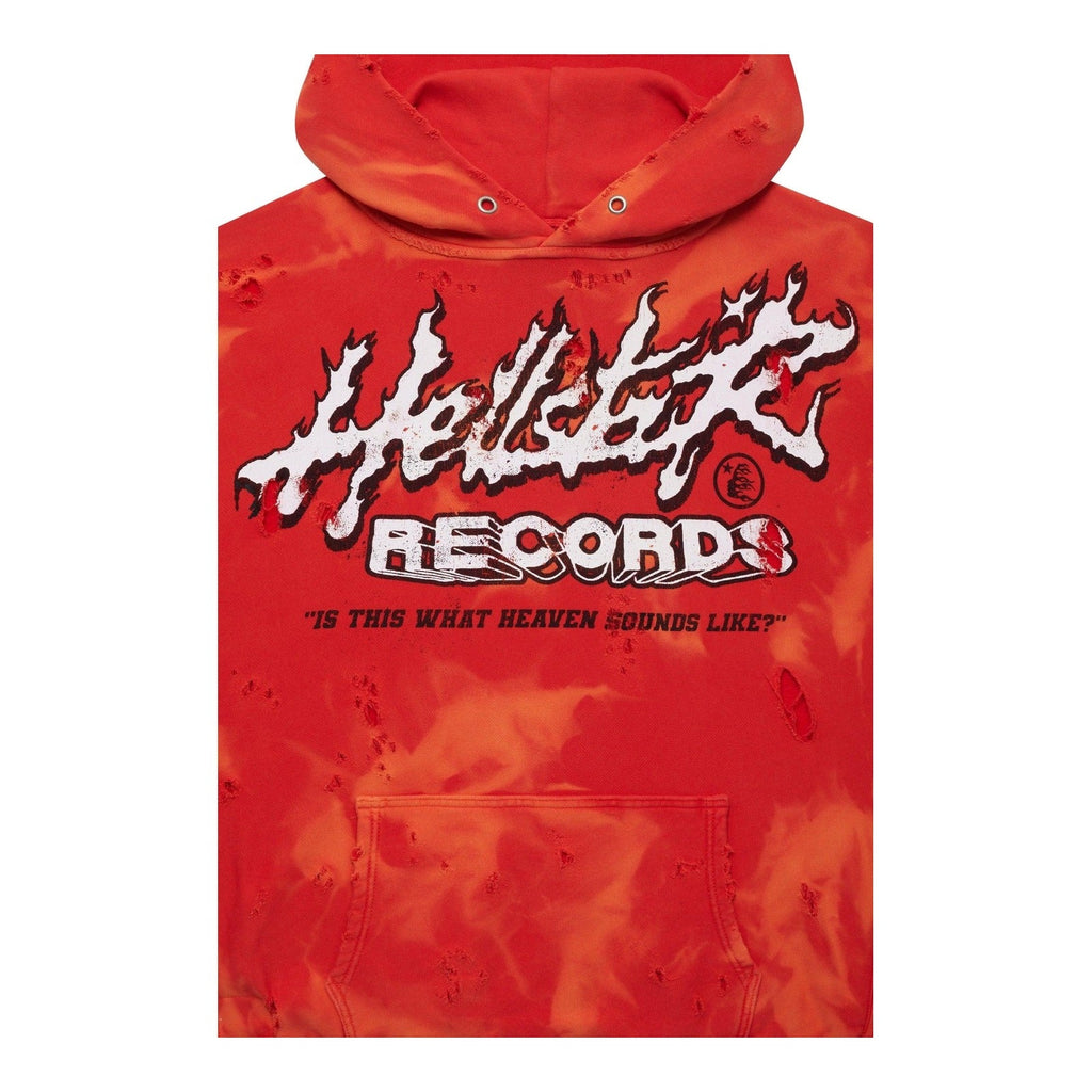 Hellstar Records Lava Wash Hoodie Red