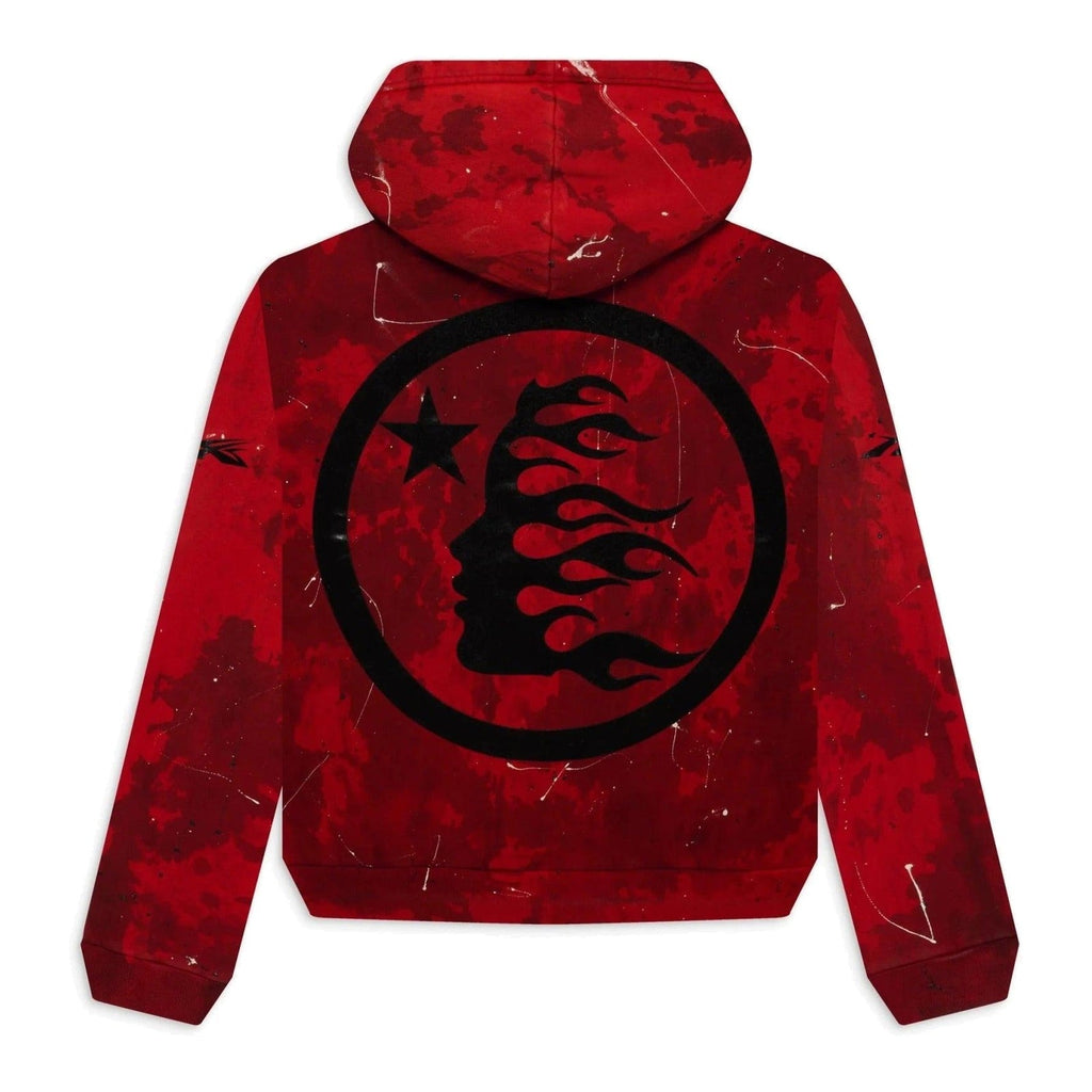 Hellstar Sports Red Tye-Dye Skull Hoodie