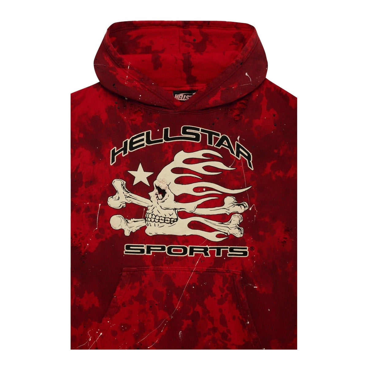 Hellstar Sports Red Tye-Dye Skull Hoodie